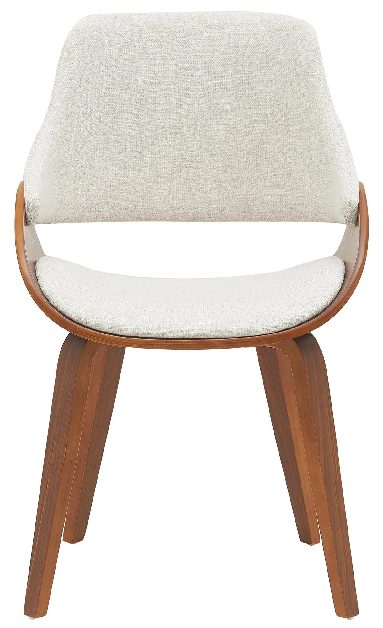 Esszimmerstuhl Vangale 2er Set 86x52x54 cm walnuss/creme