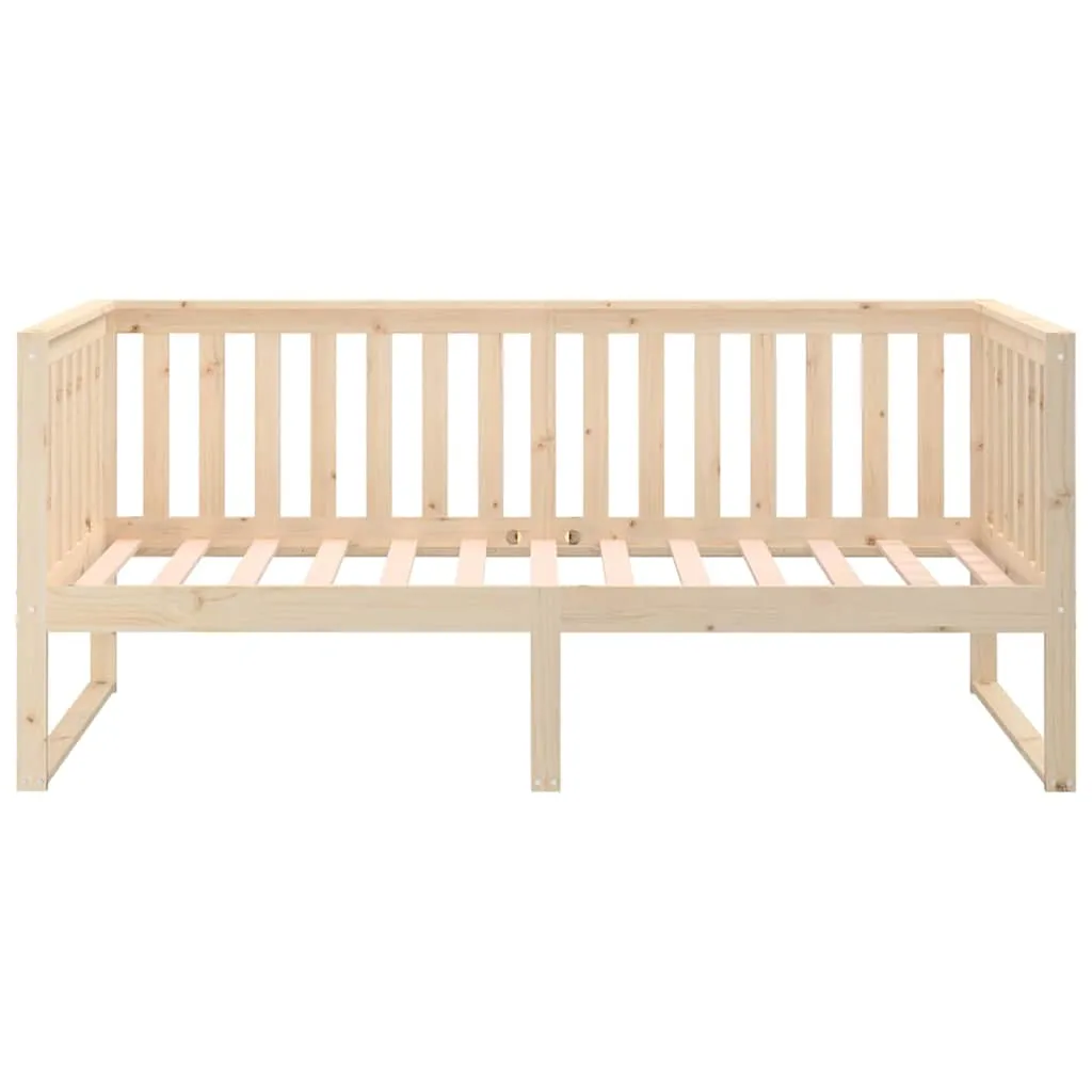 Tagesbett aus massivem Kiefernholz 207x106x90 cm natur