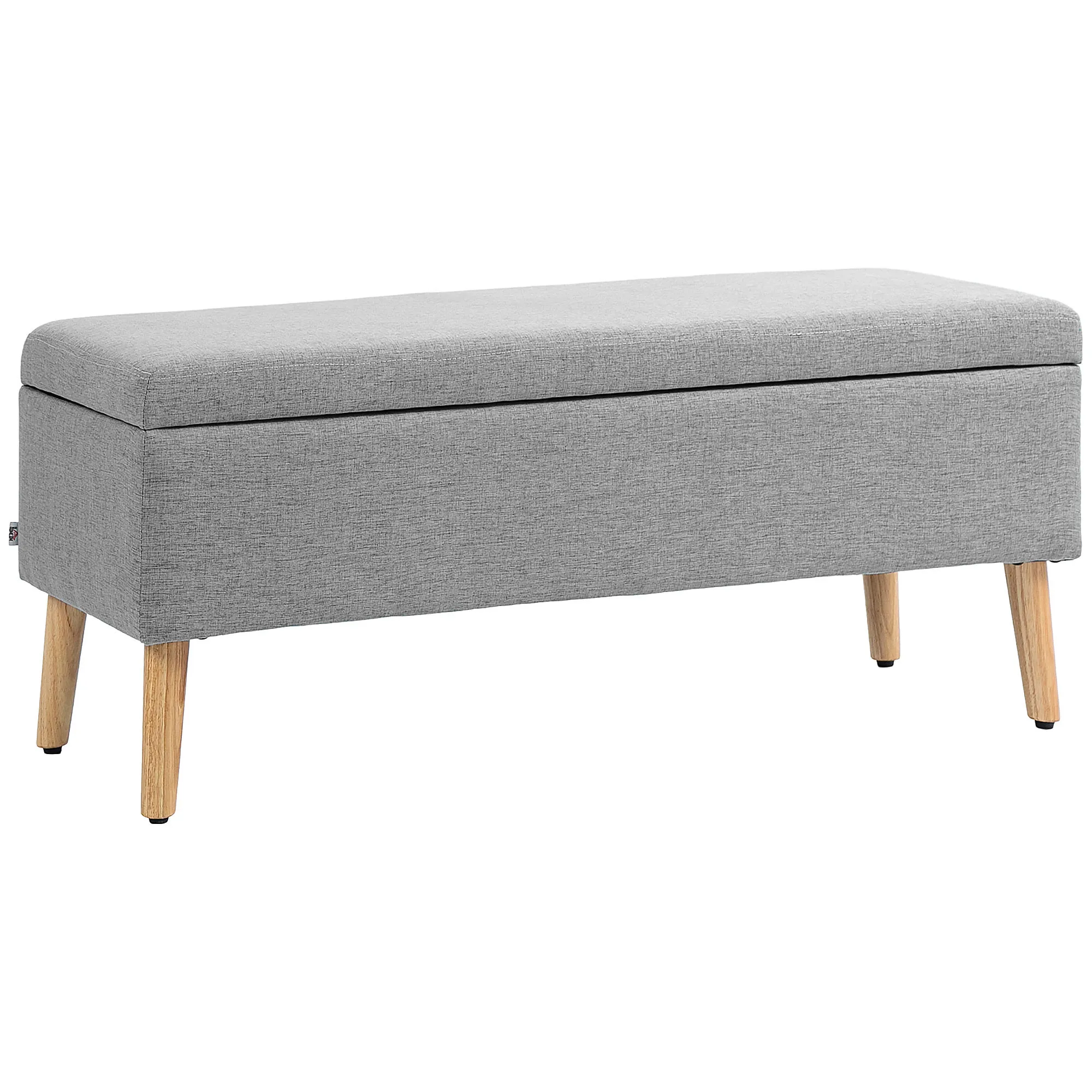 Elegante Sitzbank Grau 110B x 39T x 45H cm mit Stauraum