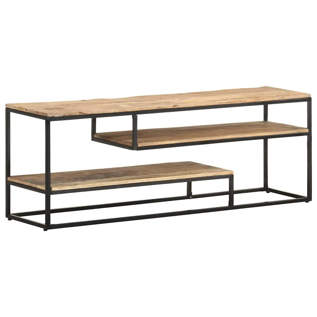 TV-Schrank 130x30x45 cm Raues Mangoholz