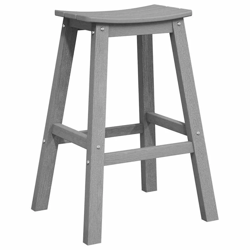 Garten-Barhocker HDPE Hellgrau 52 x 43 x 73,5 cm