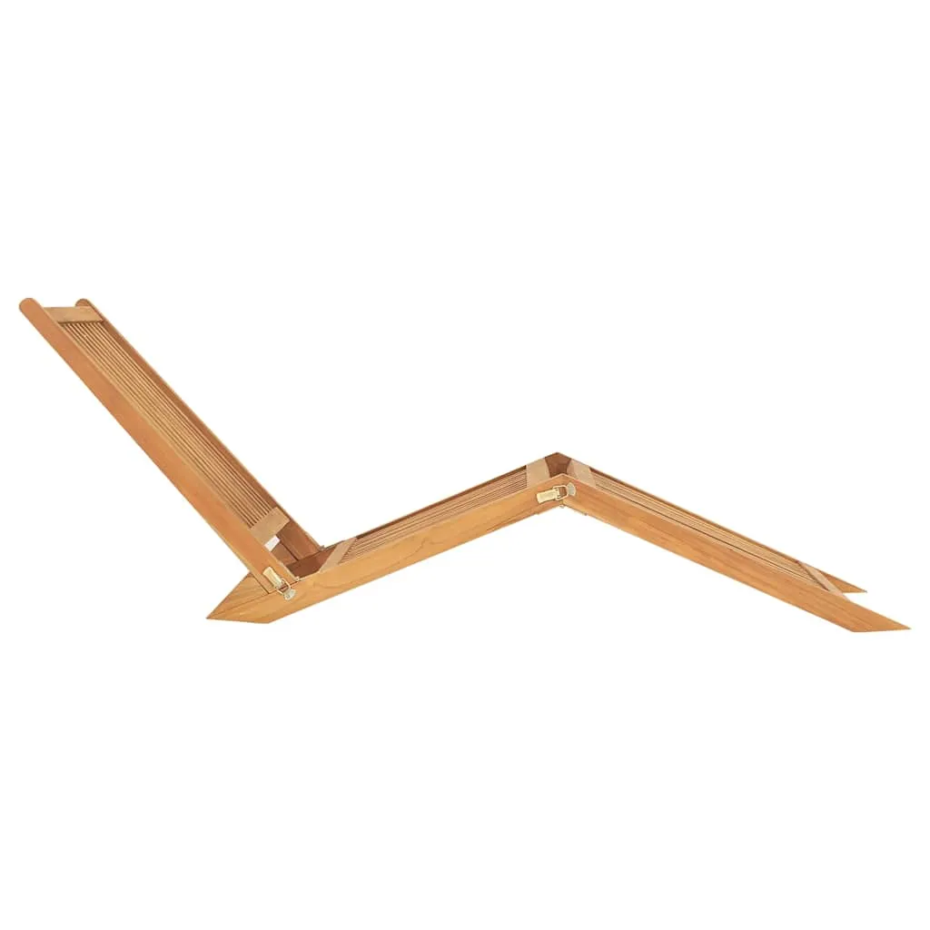 Komfortable Sonnenliege aus Naturholz 60 x 160 x 57 cm, naturfarben