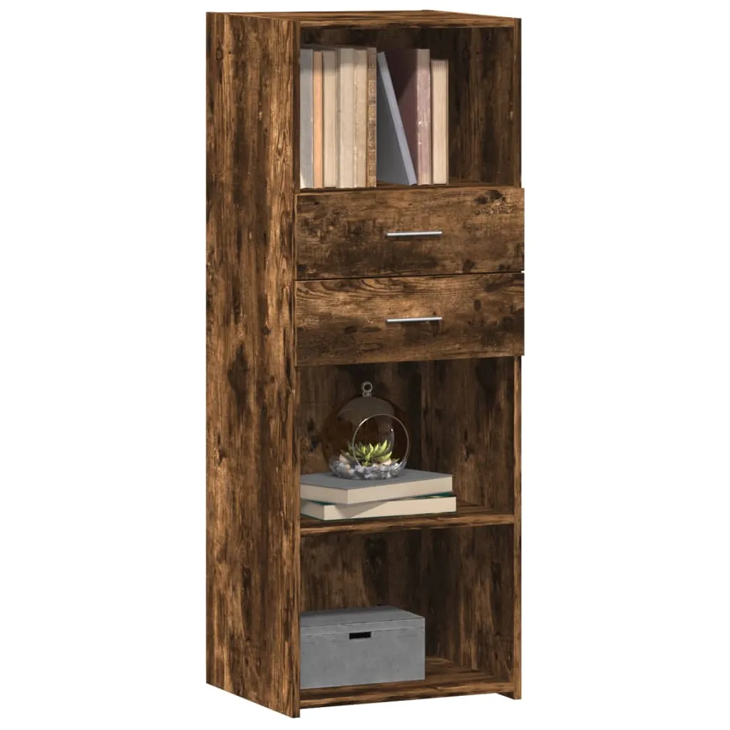 Klassisches Highboard 45 x 42,5 x 124 cm in Räuchereiche