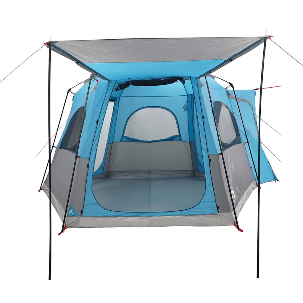 Autozelt Blau 410x357x222 cm wasserdicht mit E-Anschluss