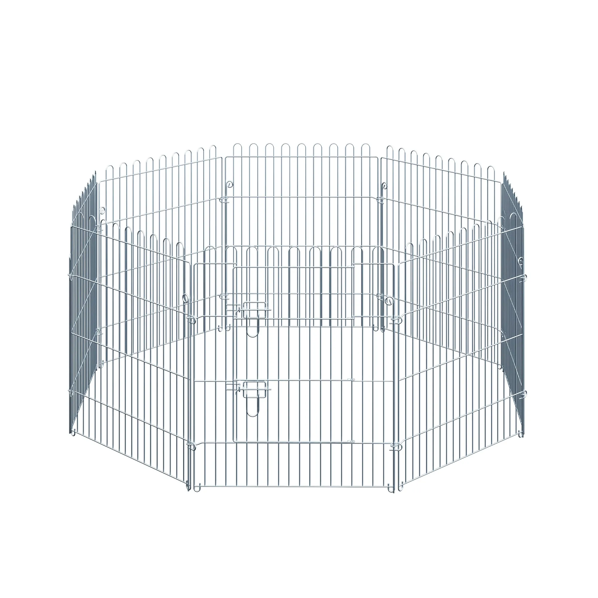 Freilaufgehege Welpenauslauf Welpenzaun Laufstall Welpengitter für Tiere 8-teilig B63 x H76 cm