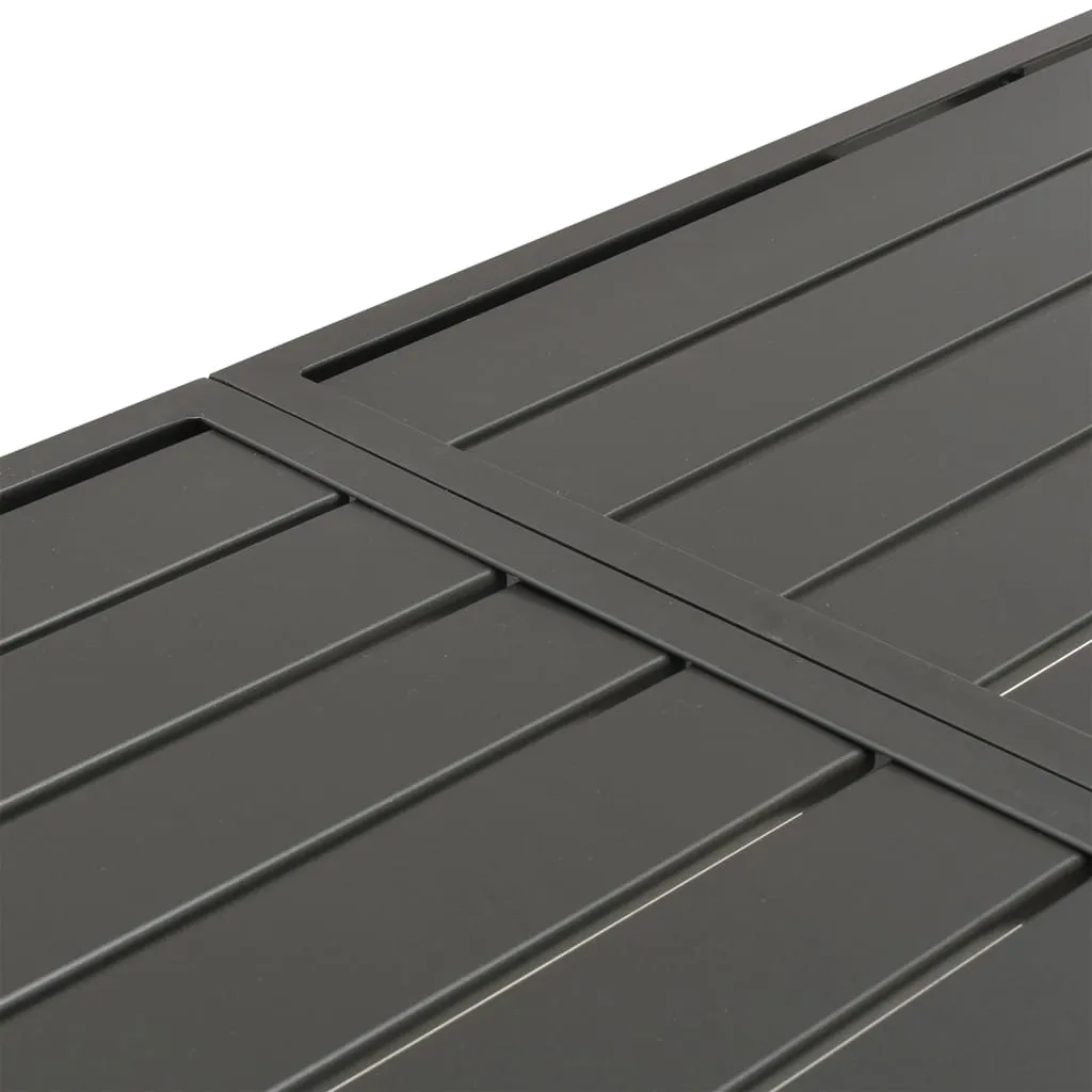 Gartentisch Dunkelgrau 180x83x72 cm Stahl