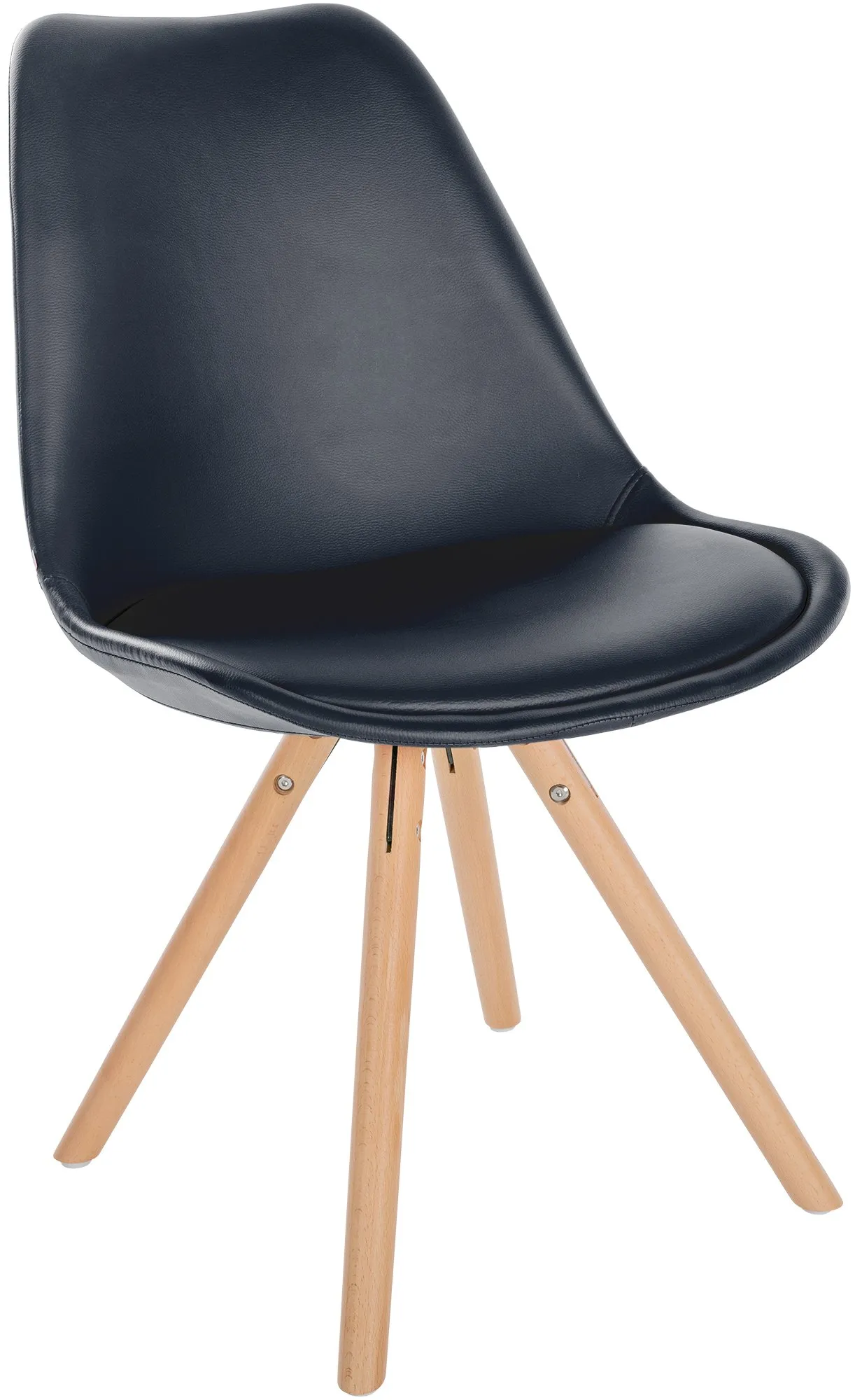 Besucherstuhl Sofia 81x48x54 cm schwarz Kunstleder