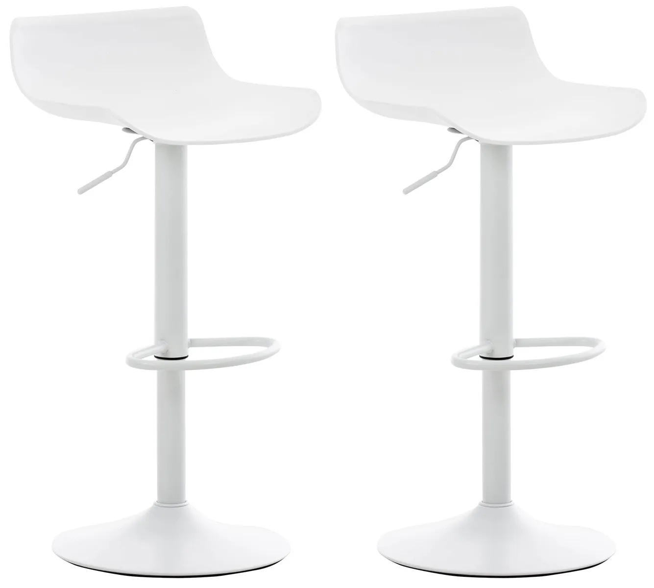 Barhocker Aveiro 2er Set 69-94x43x44 cm weiß