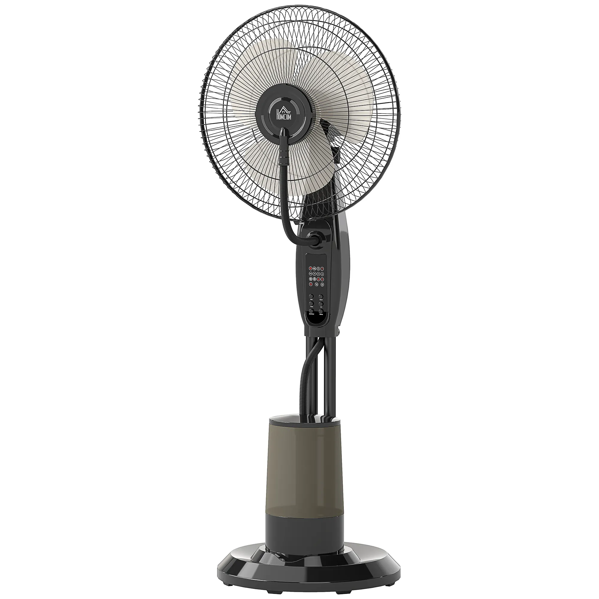 Ventilator, Nebelventilator, 3 Geschwindigkeiten, Timer, Luftbefeuchter, Schwarz
