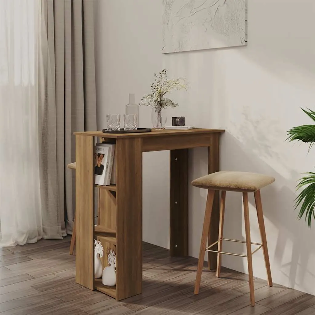 Moderner Stehtisch in Brauner Eichen-Optik 102 x 50 x 103,5 cm