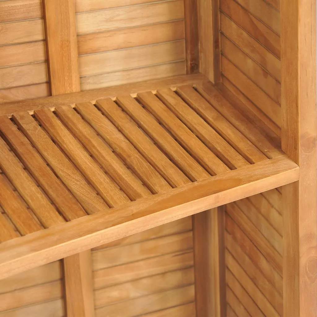 Klappbarer Stehtisch aus Naturholz Braun 155x53x105 cm