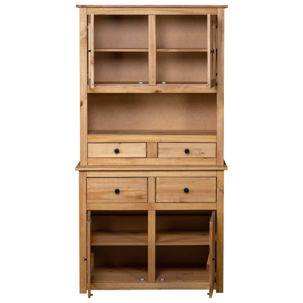 Anrichte Buffetschrank 93x40,5x180 cm Naturholz Farbe