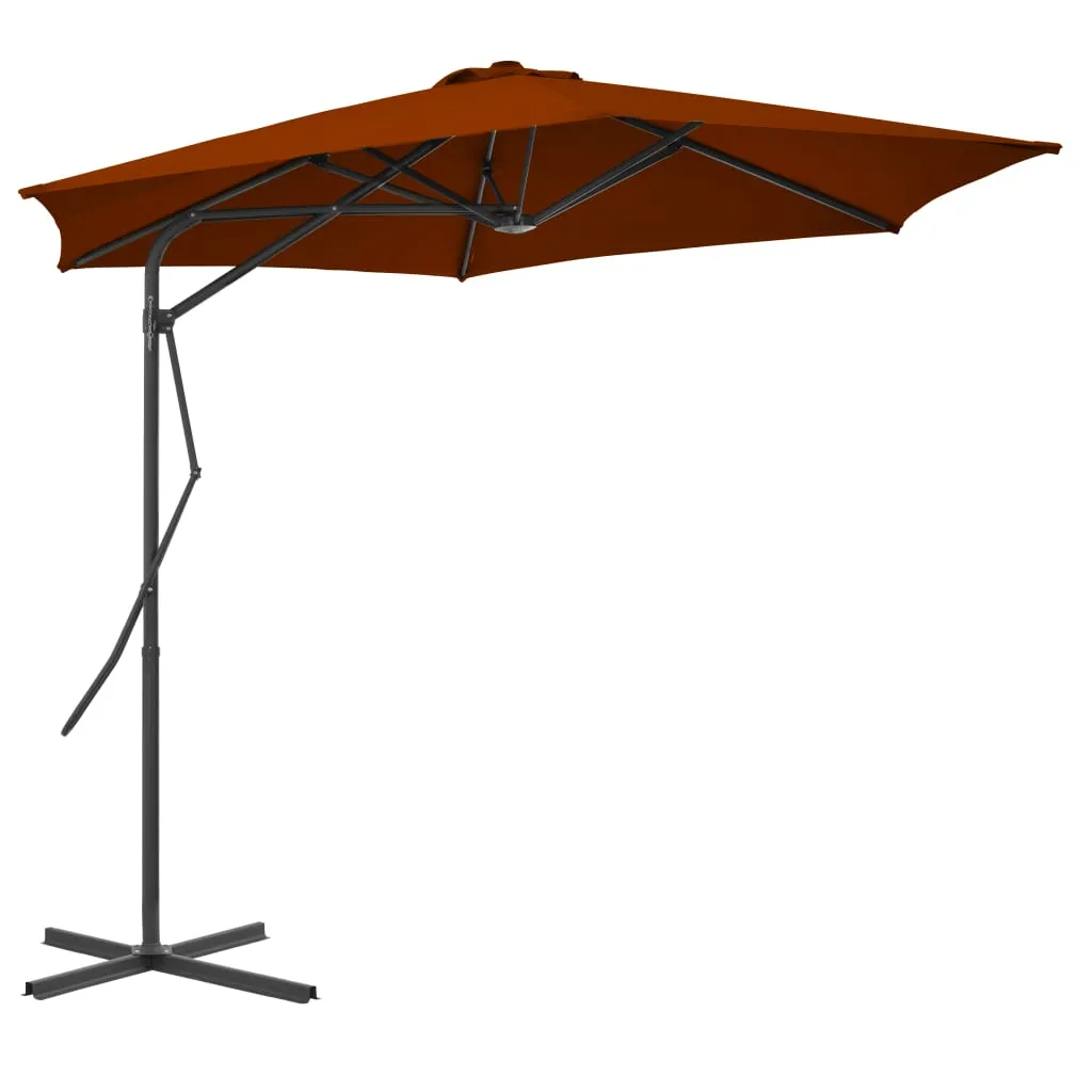 Eleganter Gartenschirm Terrakotta 300x230 cm mit Stahlgestell