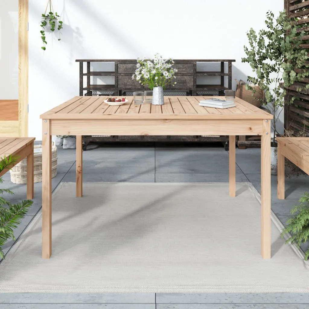 Klassischer Gartentisch aus massivem Kiefernholz 121x82,5x76 cm