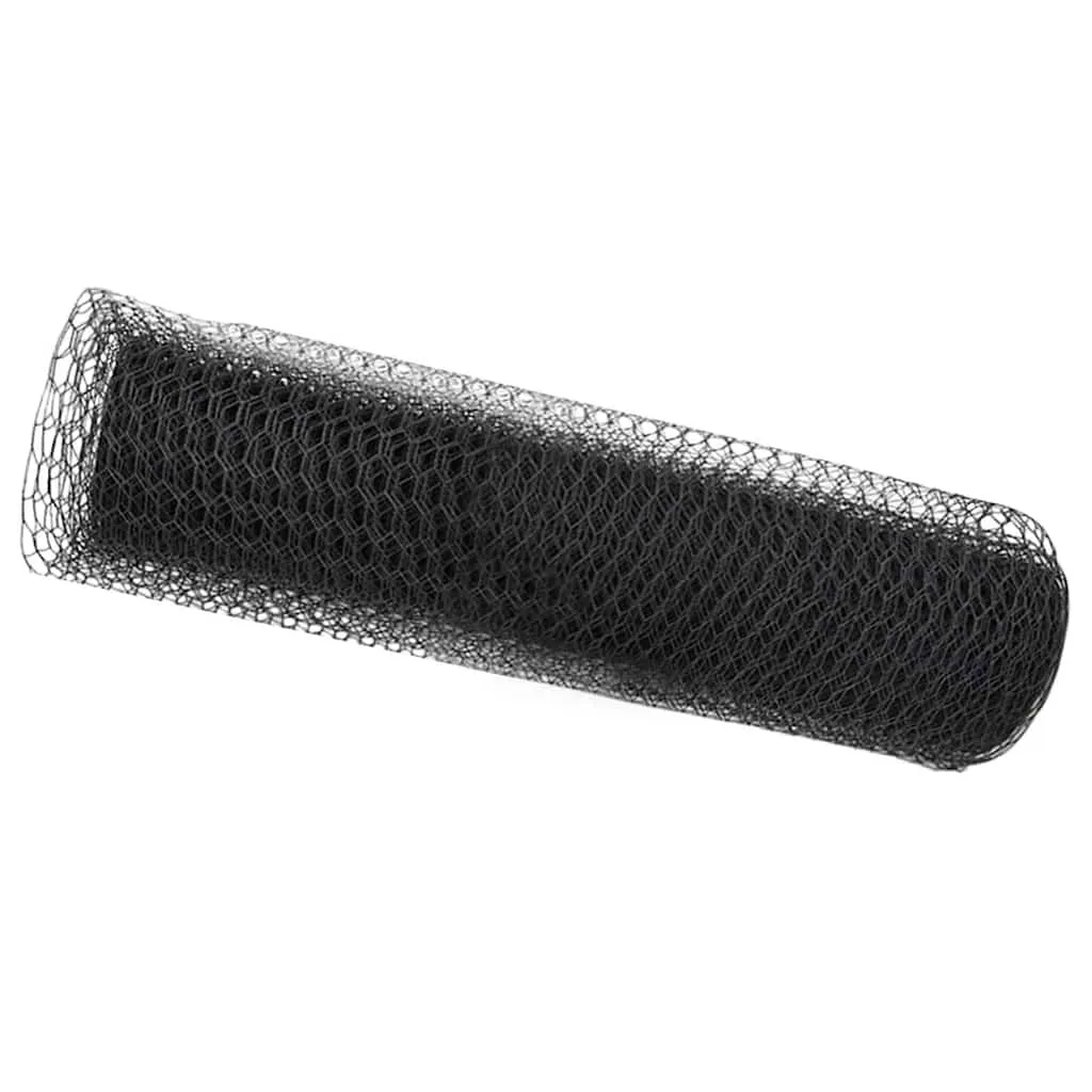 Hexagonzaun Grau 10 x 0,4 m – Moderner Gartenzaun