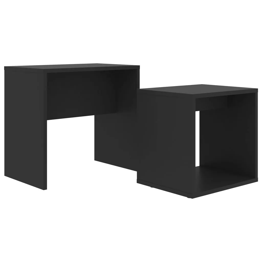 Couchtisch-Set Schwarz 48x30x45 cm Holzwerkstoff Couchtisch-Set Schwarz 48x30x45 cm Holzwerkstoff