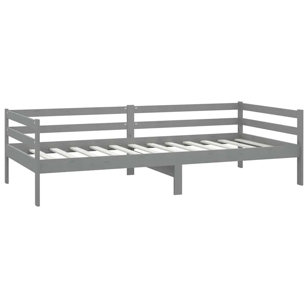 Multifunktionales Tagesbett aus massivem Kiefernholz 204x98x57 cm Grau
