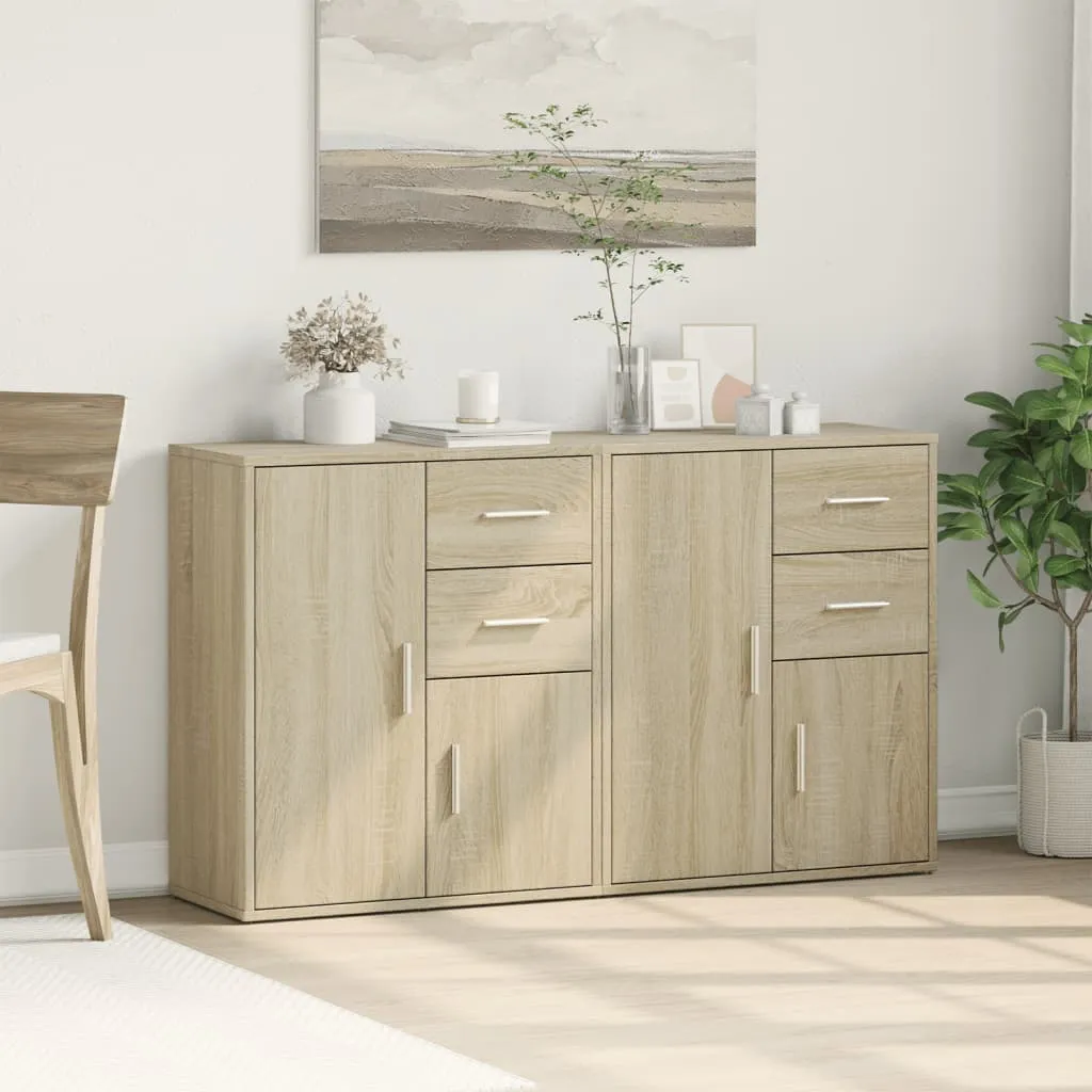 Robustes Sideboard 60 x 31 x 70 cm in Sonoma-Eiche, Holzwerkstoff