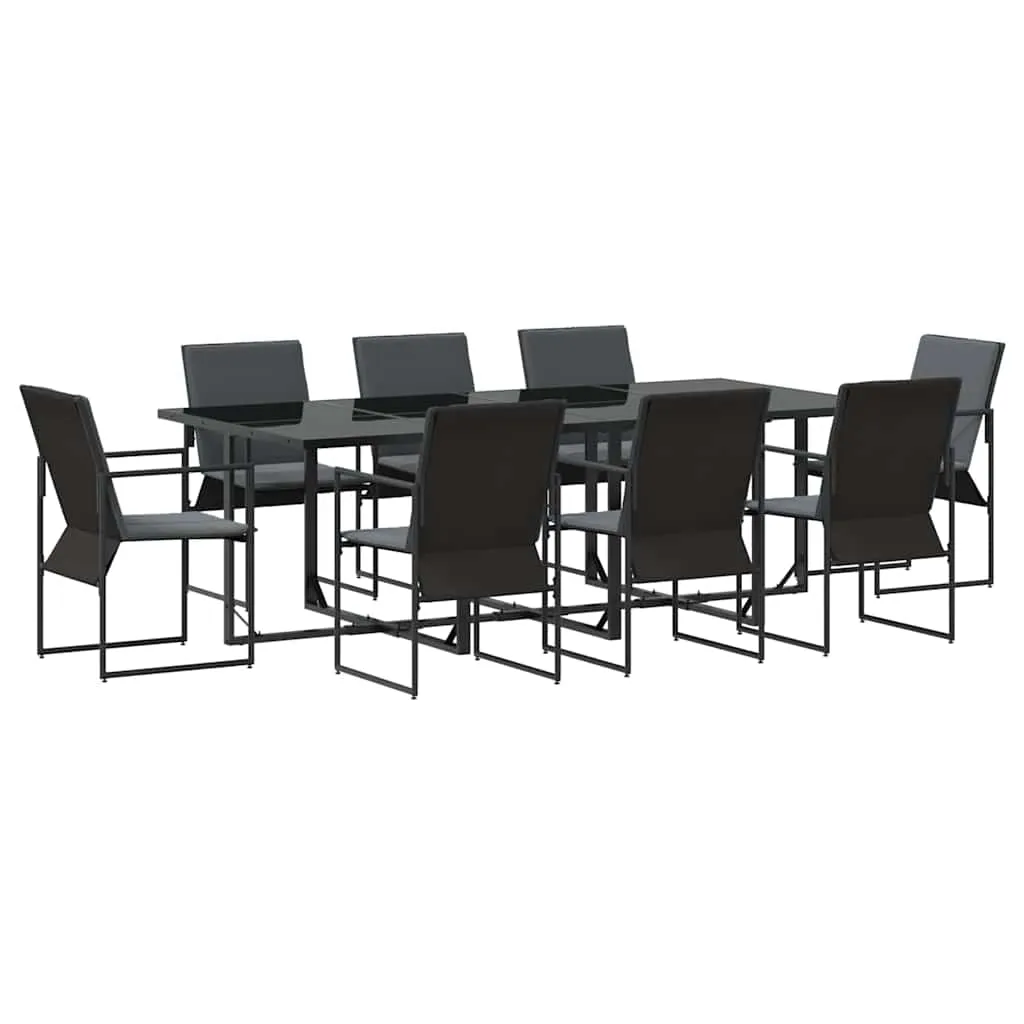 Modernes Garten-Esstisch-Set Schwarz 110x107x72 cm
