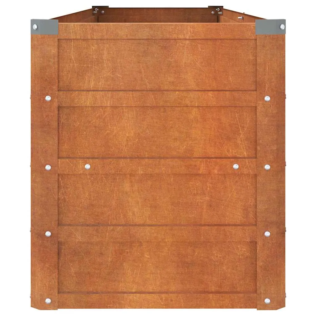 Hochbeet aus Cortenstahl 160 x 40 x 45 cm Rostig