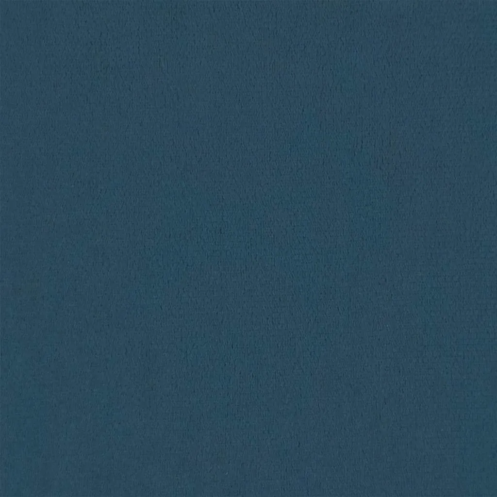 Blaues Samt-Bettgestell mit Schaumstoffmatratze 218x185x74,5 cm