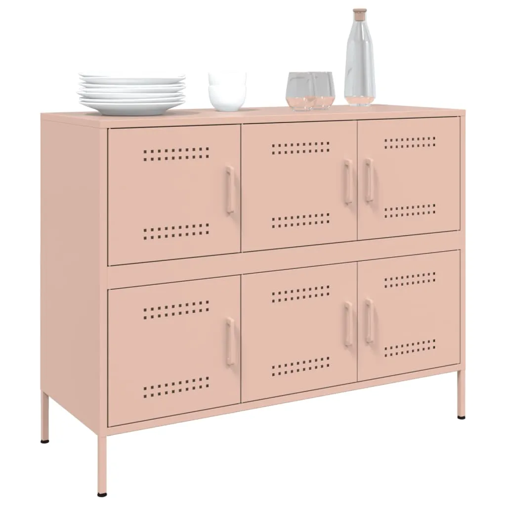 Robustes Sideboard 100,5 x 39 x 79 cm in Rosa