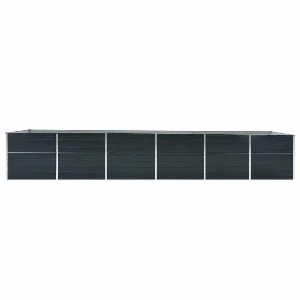 Hochbeet Anthrazit 480 x 80 x 77 cm aus verzinktem Stahl