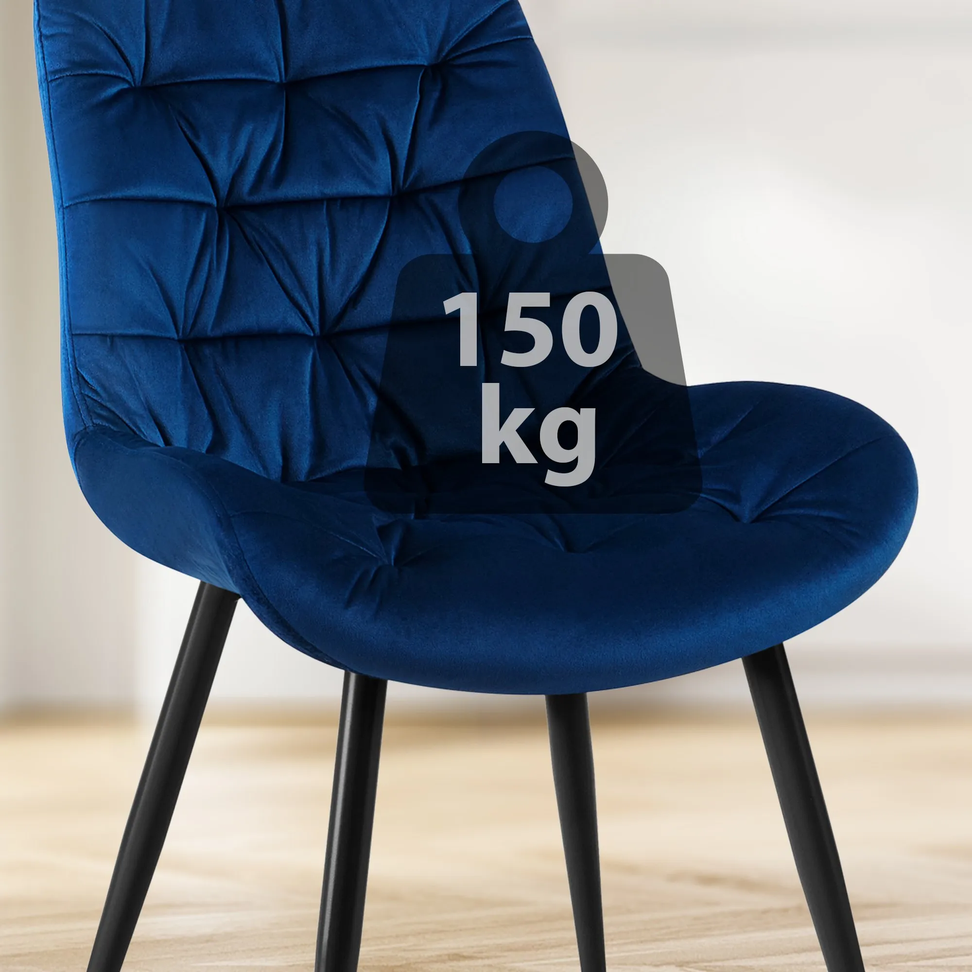 Esszimmerstuhl Rossford 63x56x85 cm dunkelblau