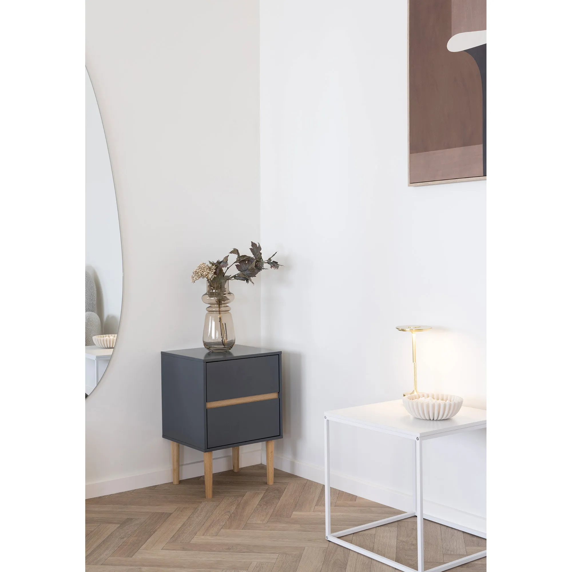 tinkaro Vase Glas Hellbraun