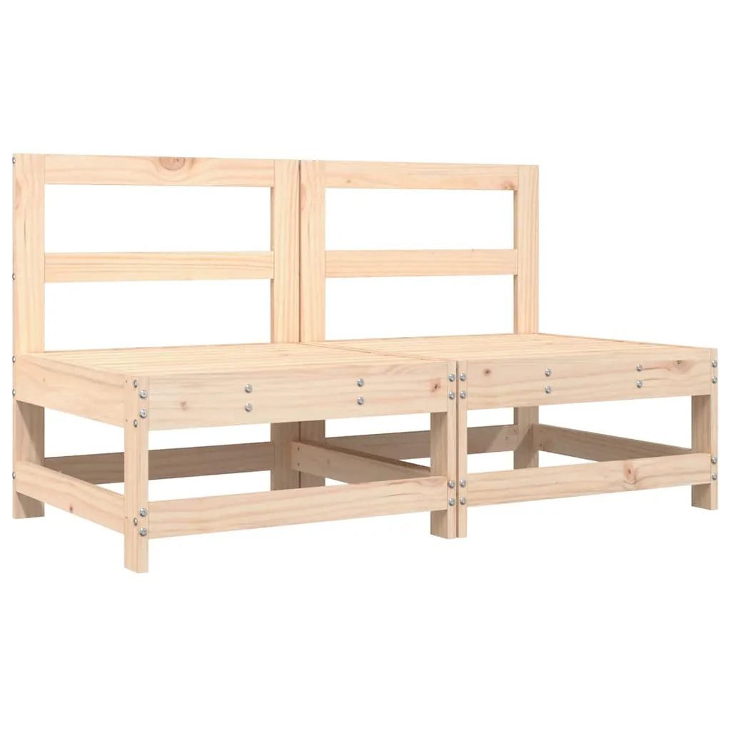 Modulares Gartensofa aus Massivholz, 62 x 62 x 70,5 cm, Beige