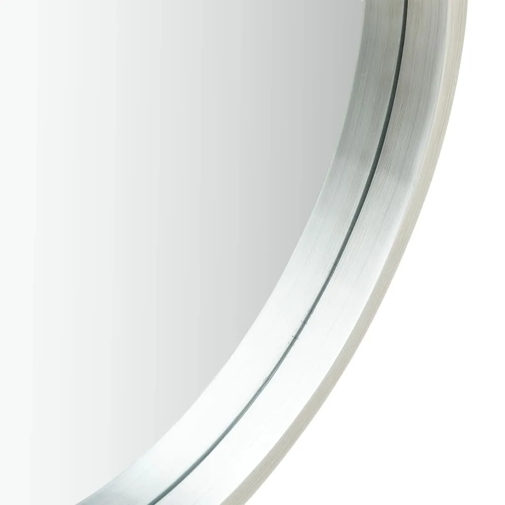 Wandspiegel mit Gürtel 60 cm Silbern