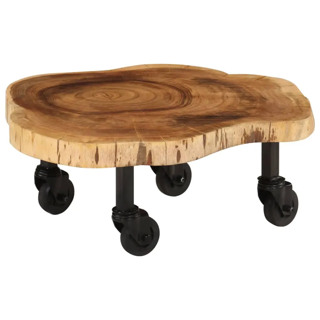 Rustikaler Sofatisch aus Echtholz 60 x 55 x 25 cm Braun