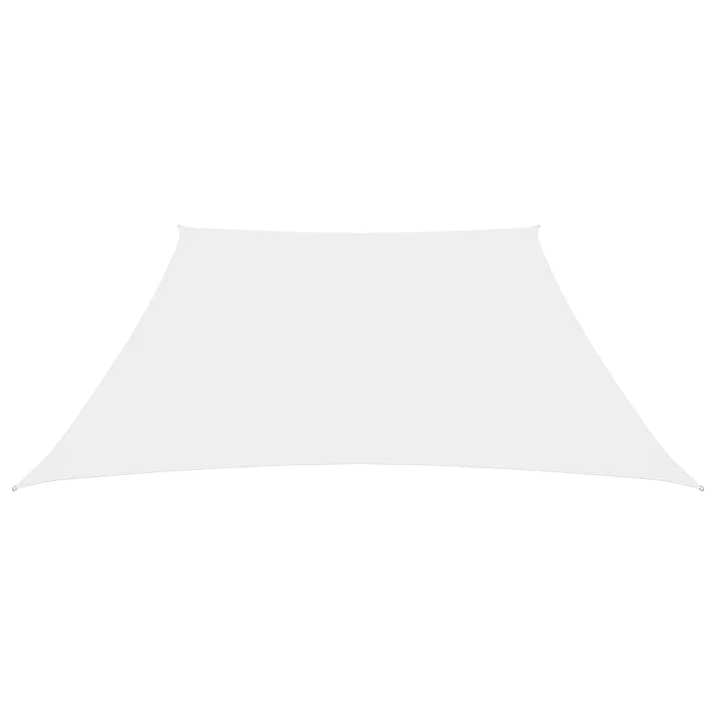 Sonnensegel Trapez 2/4 x 3 m Weiß PU-beschichtetes Oxford-Gewebe