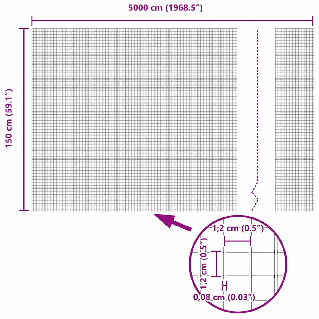 Geschweißter Drahtzaun 5000 x 150 cm Grau für Außenbereich