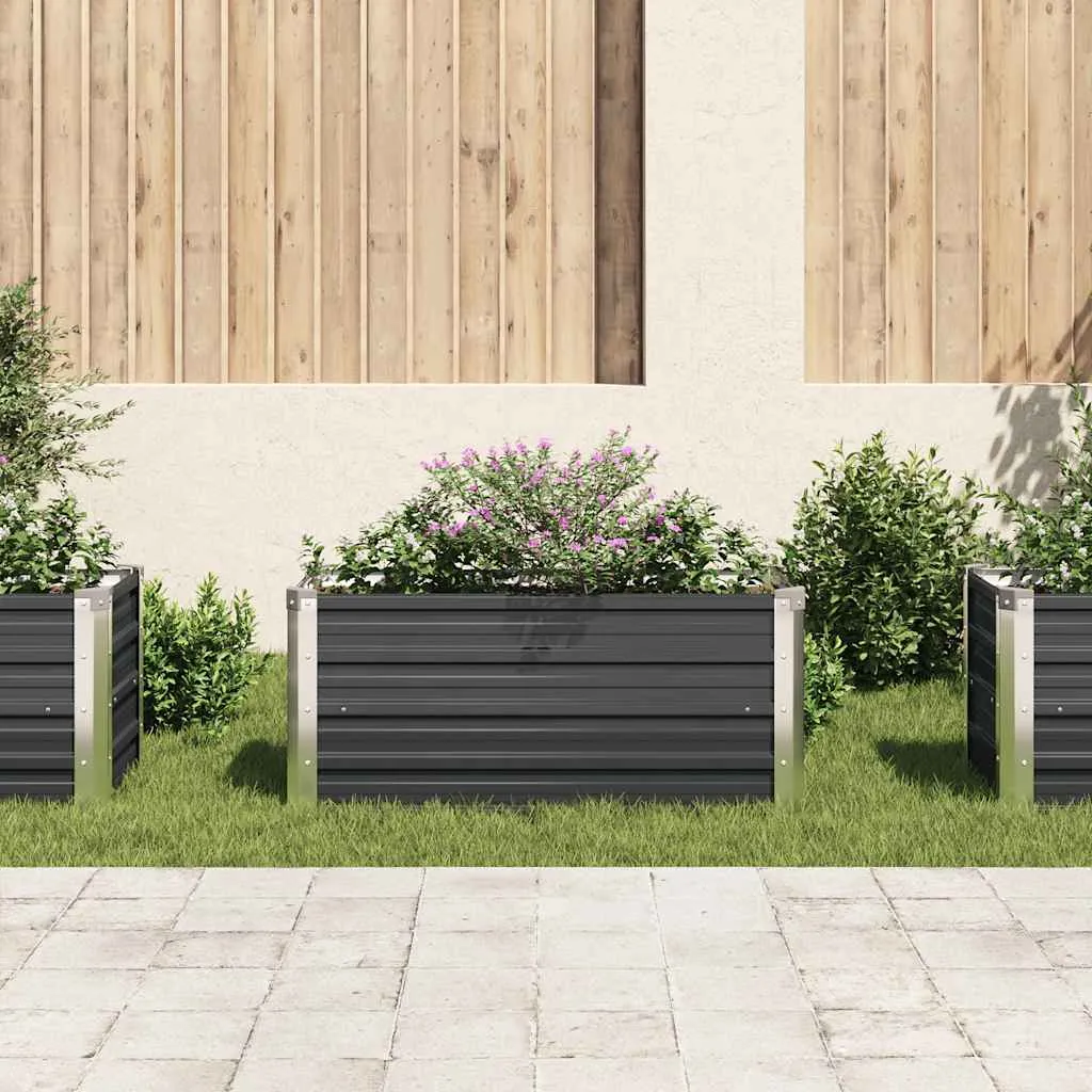 Anthrazitstahl Hochbeet 100 x 40 x 45 cm Kompakt und Robust