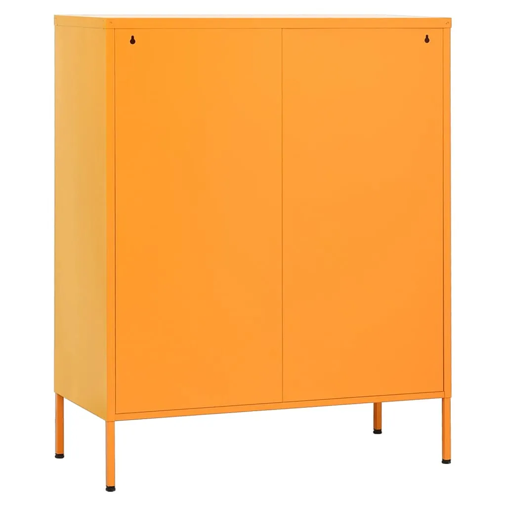 Beistellschrank Stahl Senfgelb 80 x 35 x 101,5 cm