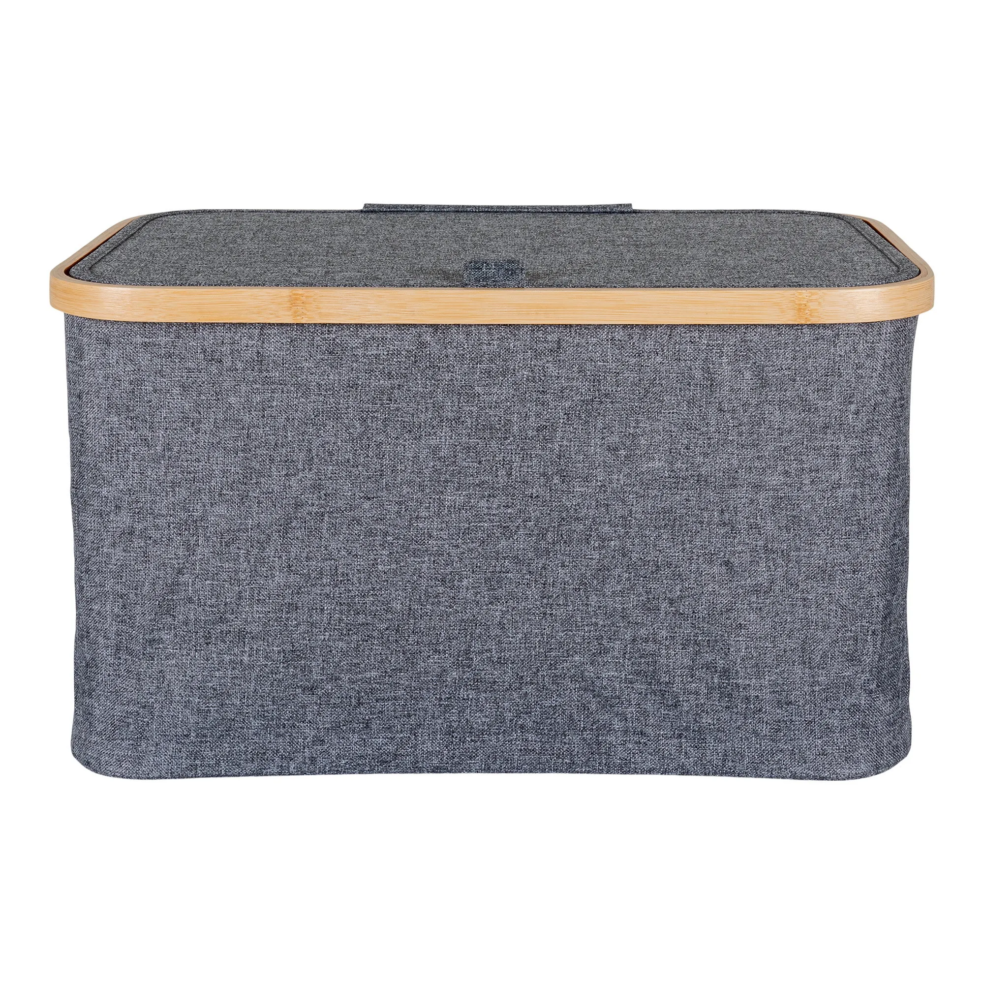 tinkaro Korb Noto Bambus/Textil 45 x 30 x 25 cm Dunkelgrau