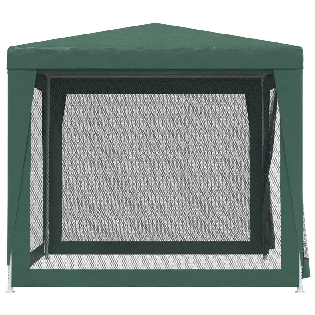 Grünes Partyzelt 250x250x245 cm mit robustem Eisenrahmen und Mesh-Seitenwänden