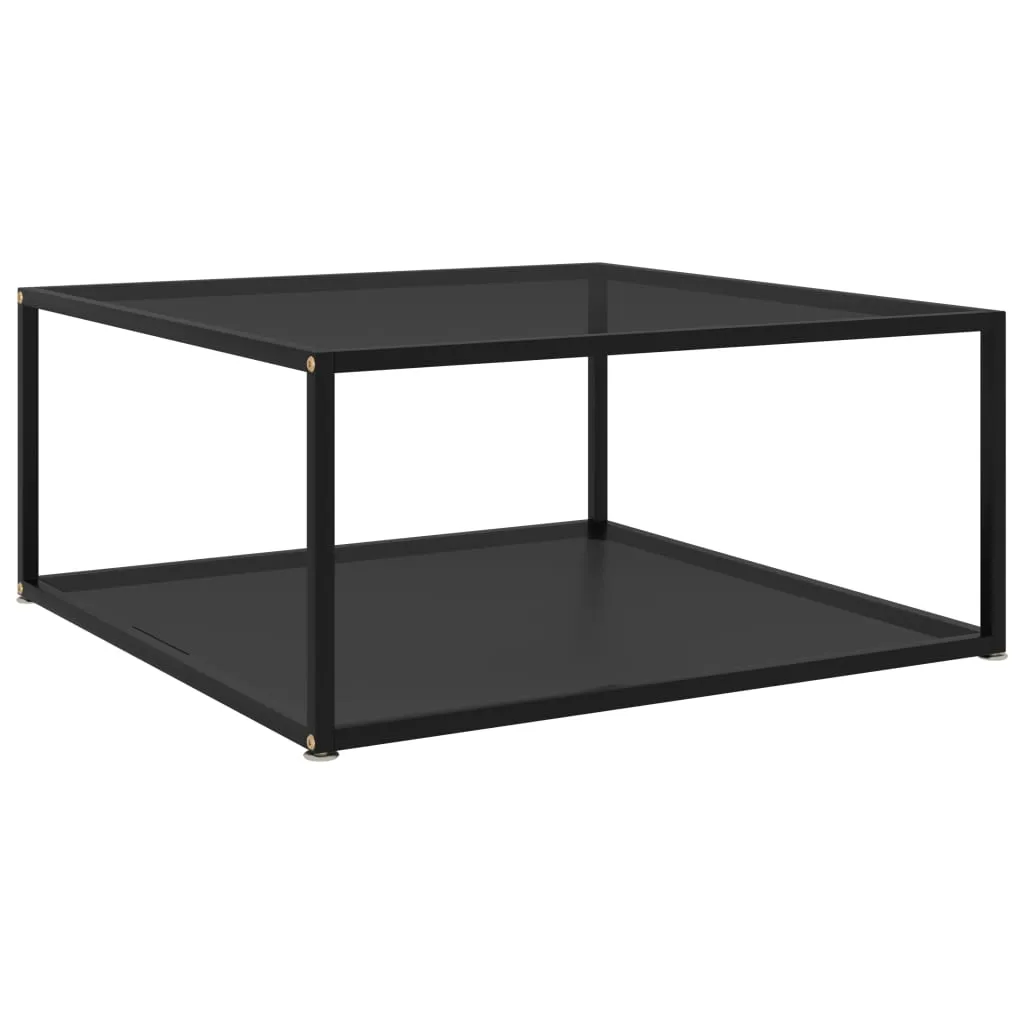 Couchtisch Schwarz 80x80x35 cm Hartglas Couchtisch Schwarz 80x80x35 cm Hartglas