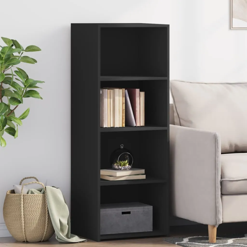 Klassisches Highboard 45 x 41 x 124 cm Schwarz aus Holzwerkstoff