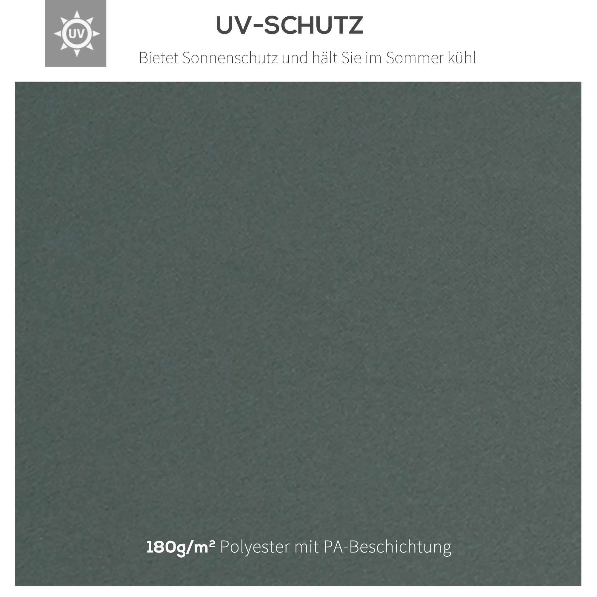 Pavillon Ersatzdach 3x3 m Kohlegrau
