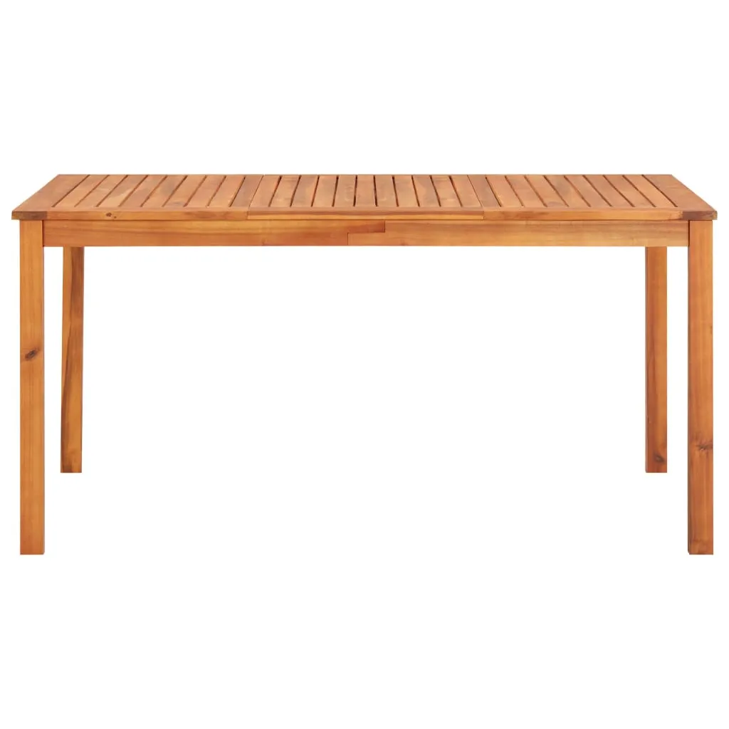 Gartentisch 150x90x74 cm Massivholz Akazie