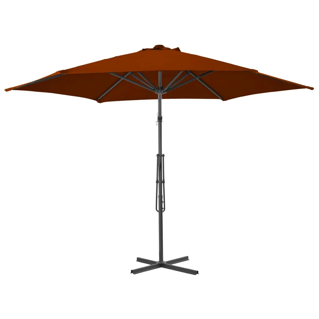 Eleganter Gartenschirm Terrakotta 300x230 cm mit Stahlgestell