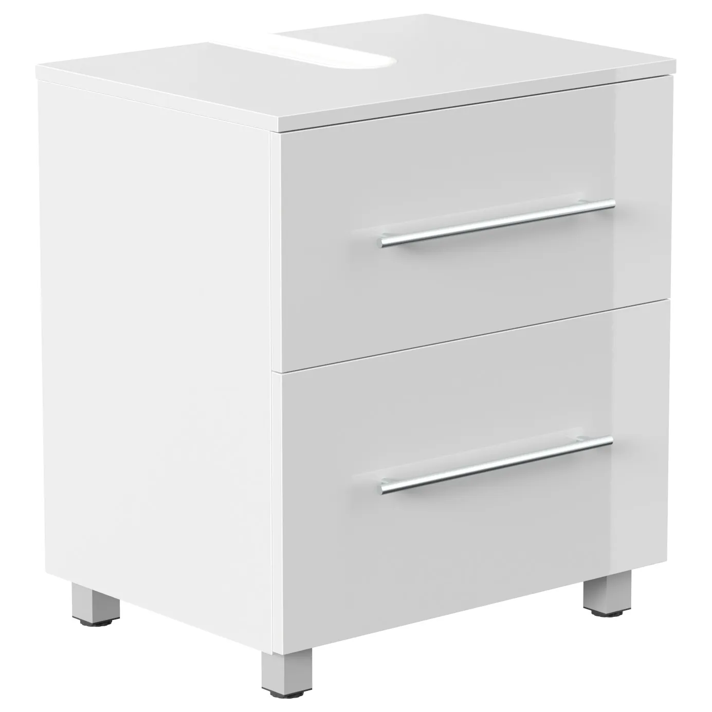 Mondial Universal Unterbau auf Standfüßen 55 cm SoftClose weiss hochglanz Mondial Universal Unterbau auf Standfüßen 55 cm SoftClose weiss hochglanz