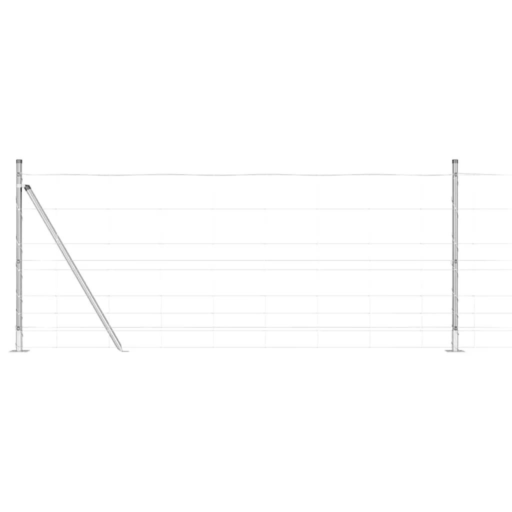 Außenzaunpfosten Stahl galvanisiert 2500 x 100 cm modern rechteckig