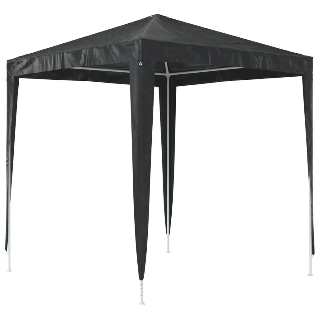 Partyzelt 2x2x2,4 m Anthrazit mit robustem Stahlgestell und PE-Dach