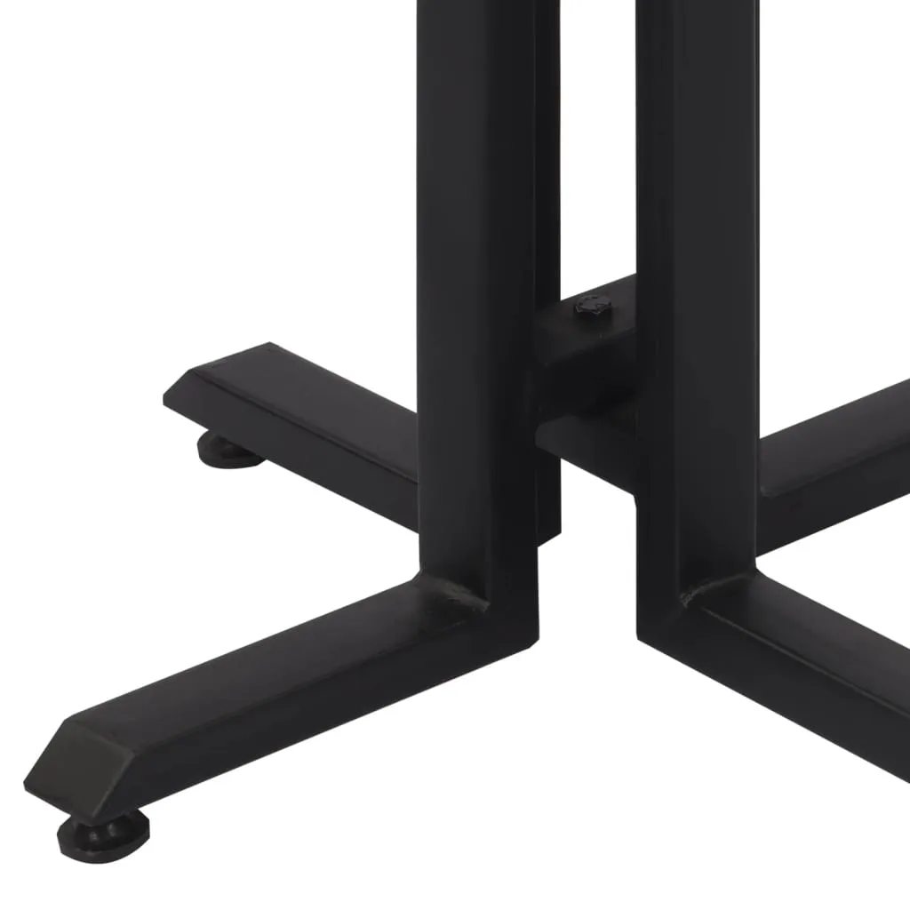 Stilvoller Couchtisch aus Naturholz 55 x 55 x 40 cm Schwarz