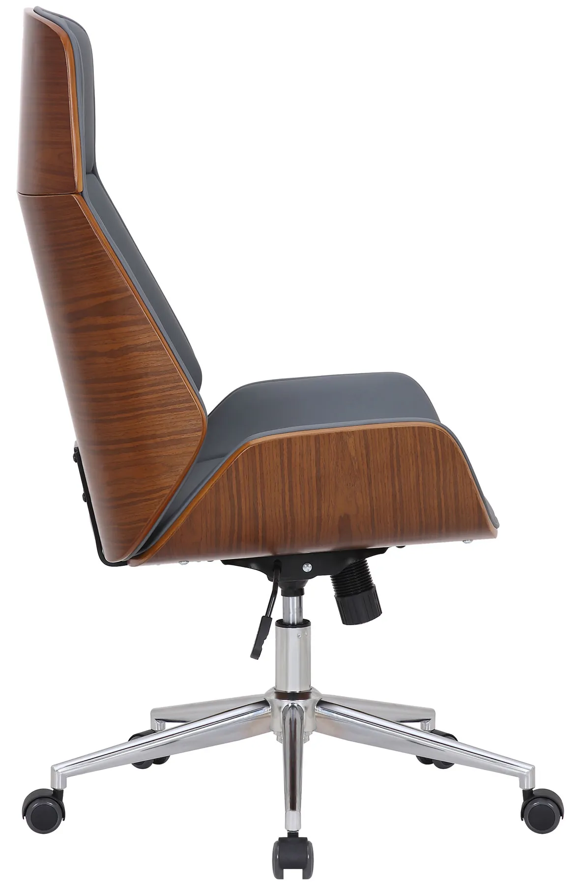 Bürostuhl Varel 110x58x66 cm walnuss/grau