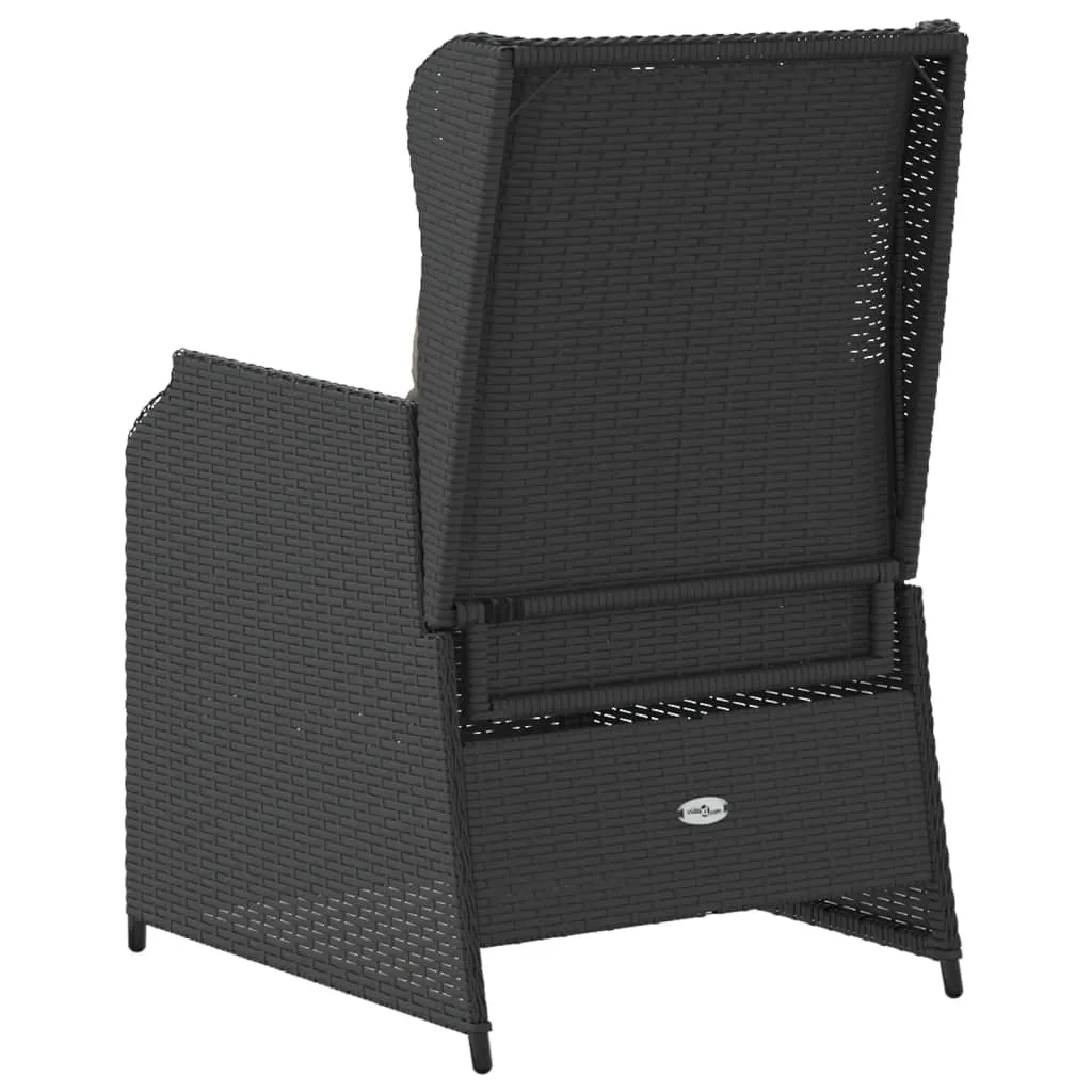 Verstellbarer Gartenstuhl Schwarz 55 x 67 x 95 cm