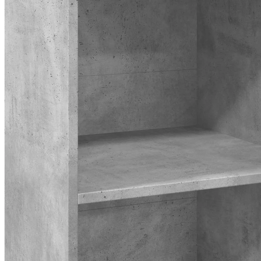 Klassisches Highboard Betongrau 45 x 41 x 124 cm aus Holzwerkstoff